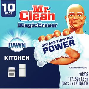 Mr. Clean Magic Eraser, Oven, Kitchen, and Shoe Cleaner, Cleaning Pads with Durafoam, 10 Count